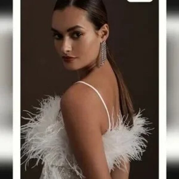 Audrey Adele Adelaide Feather & Sequin Mini Dress - Picture 3 of 10